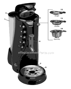Page A Diagram and Parts List for AT13  Mr Coffee Coffee Maker